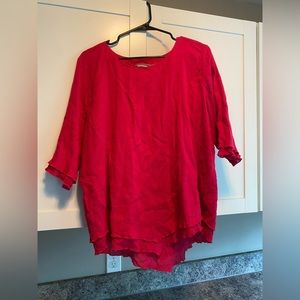 Soft Surroundings Siesta Key Cotton Tunic Layered Gauze Top PXL